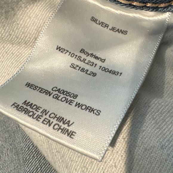 Silver Jeans Western Glove Works Boyfriend Jeans Women's 18/L29 - Picture 5 of 6